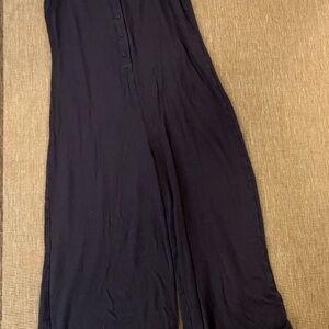 Z Supply Midnight Black Button-Up Jumpsuit